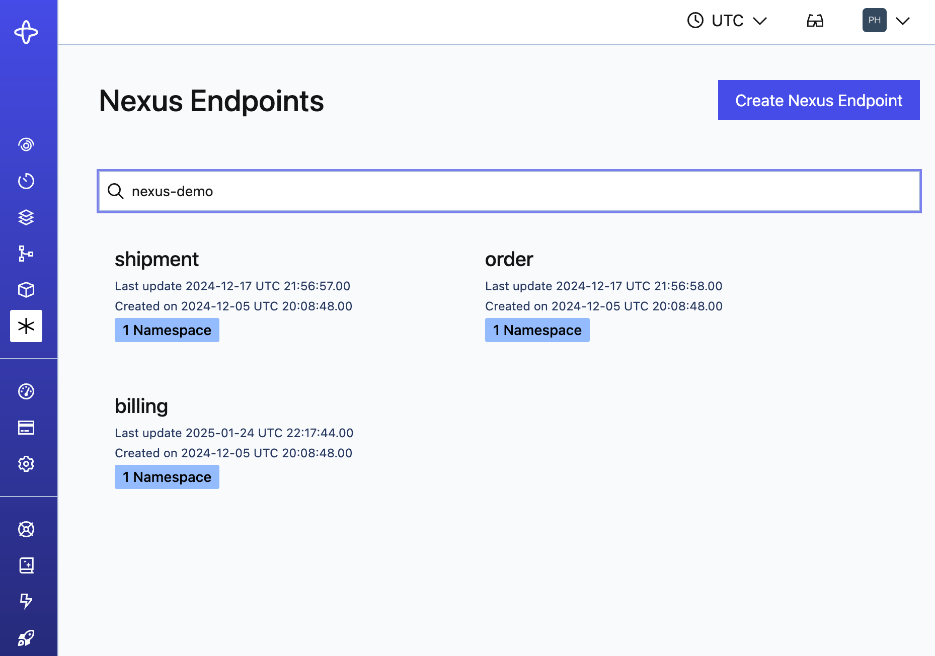 Nexus Endpoints